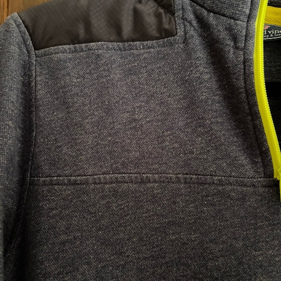 Vineyard Vines quarter zip with neon zipper - Picture 2 of 4